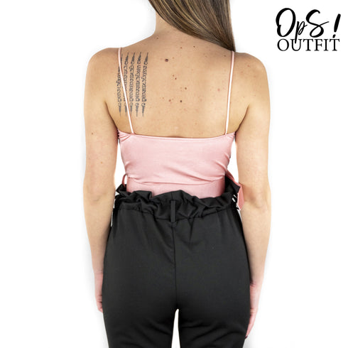 Body donna con cintura e spalline